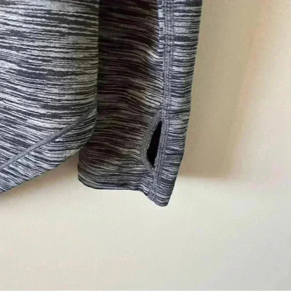 Zyia Active Shirt Women's Size M Gray Blue Heather Split Back Long Sleeve Yoga - Picture 3 of 8